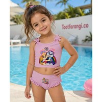 مایو دوتیکه پشت ضربدری بچگانه GIRL POWER